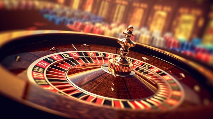 Dealer profesional di meja Live Casino mahajitu sedang memandu sesi permainan langsung